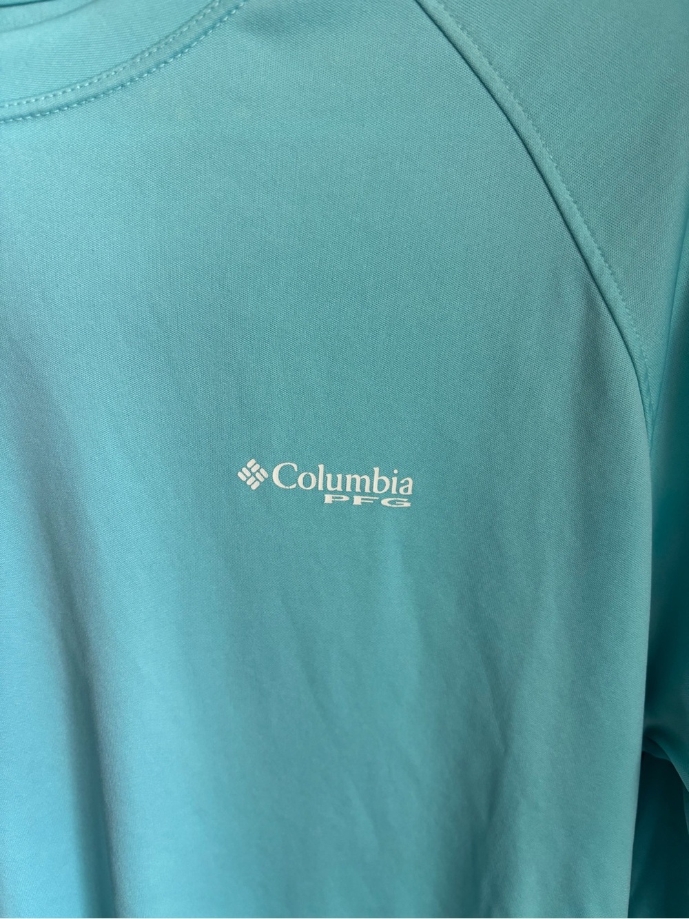 Columbia women’s Long-Sleeve PFG in Aqua Blue large size - Picture 2 of 6